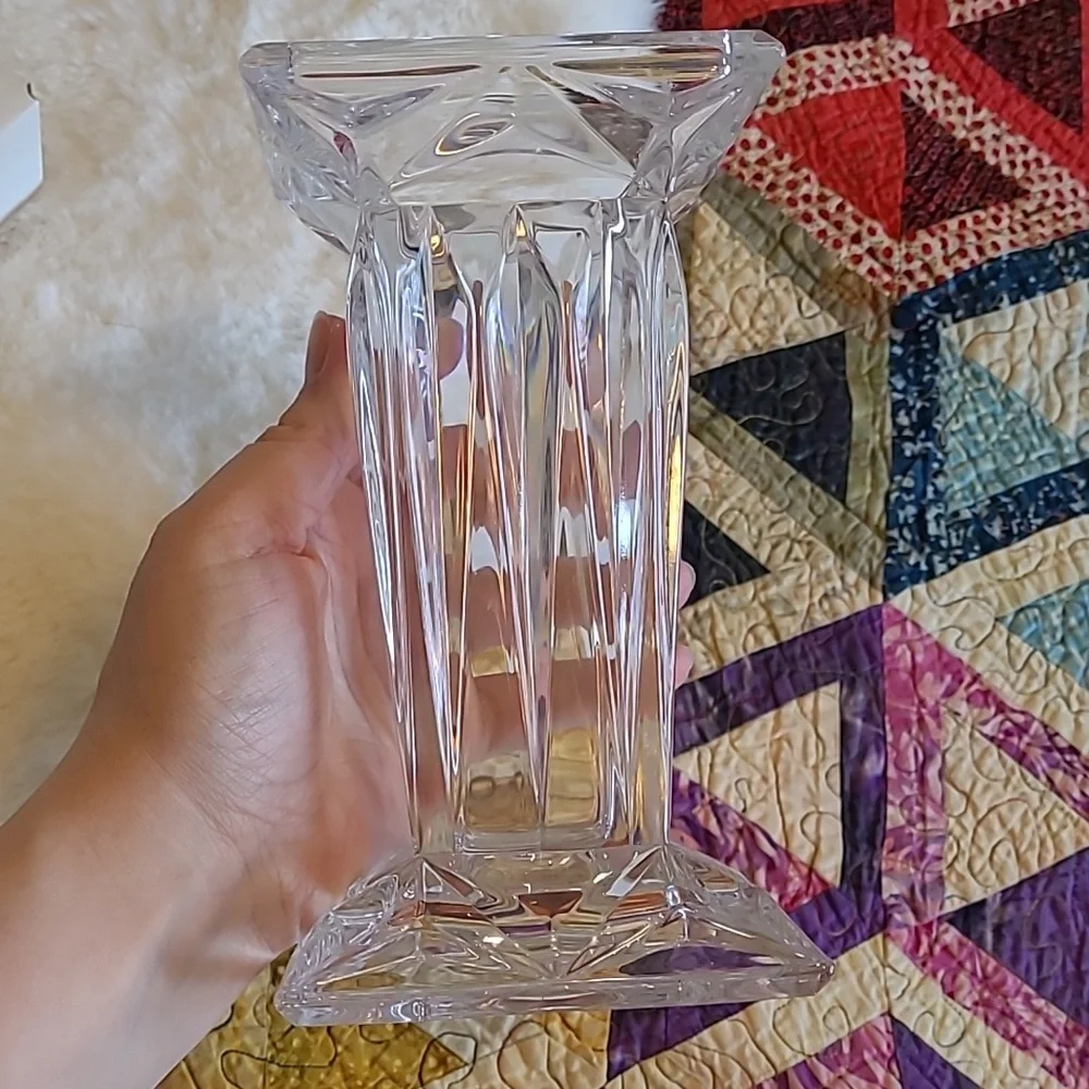 Vintage New 90's Partylite Quad Crystal Pillar Pedestal Candle Holder - Picture 11 of 12